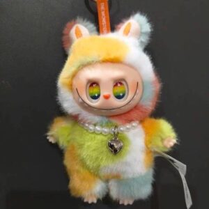 Rainbow Plush Doll Keychain | Cute Furry Collectible Toy